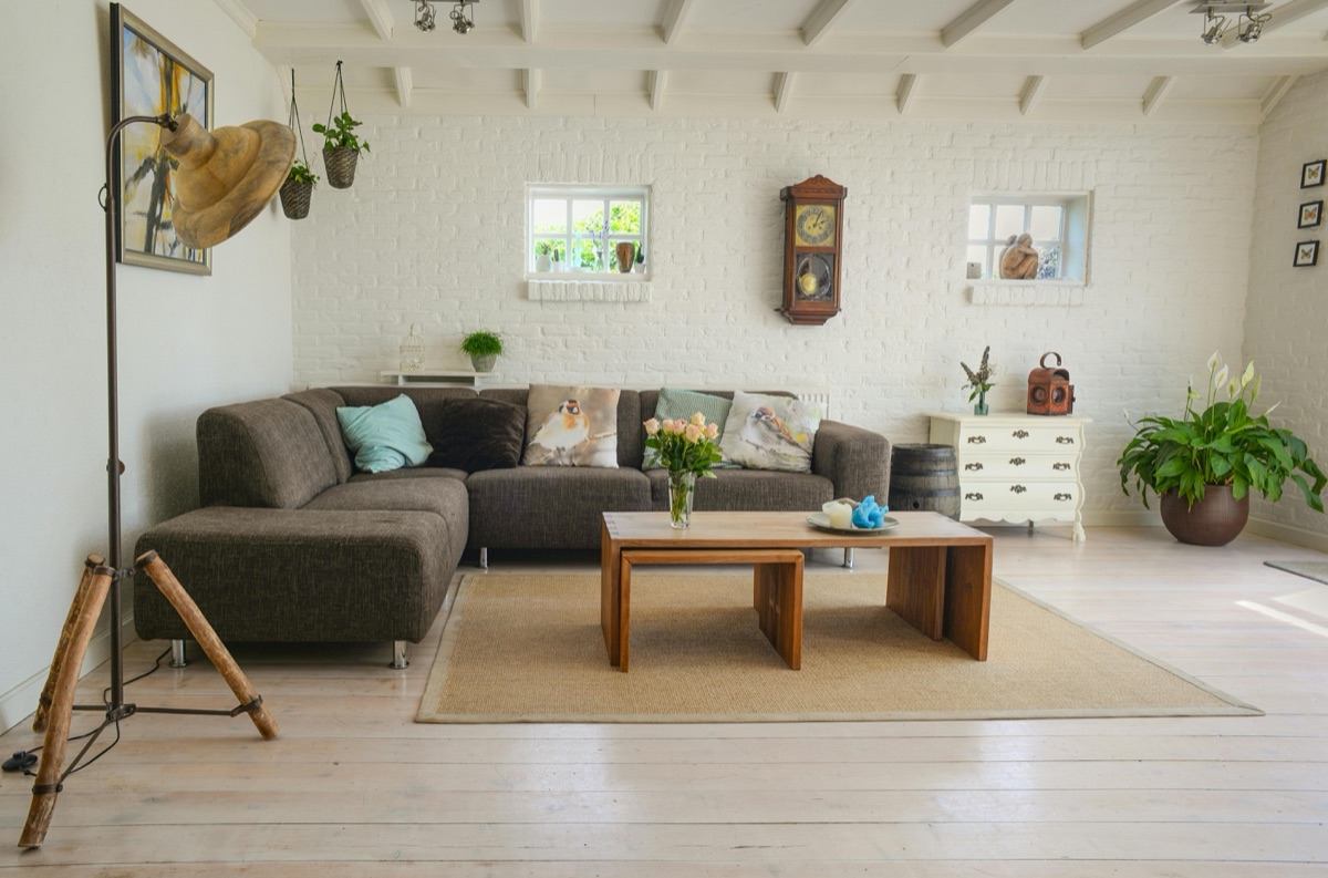 A tidy, freshly cleaned living room